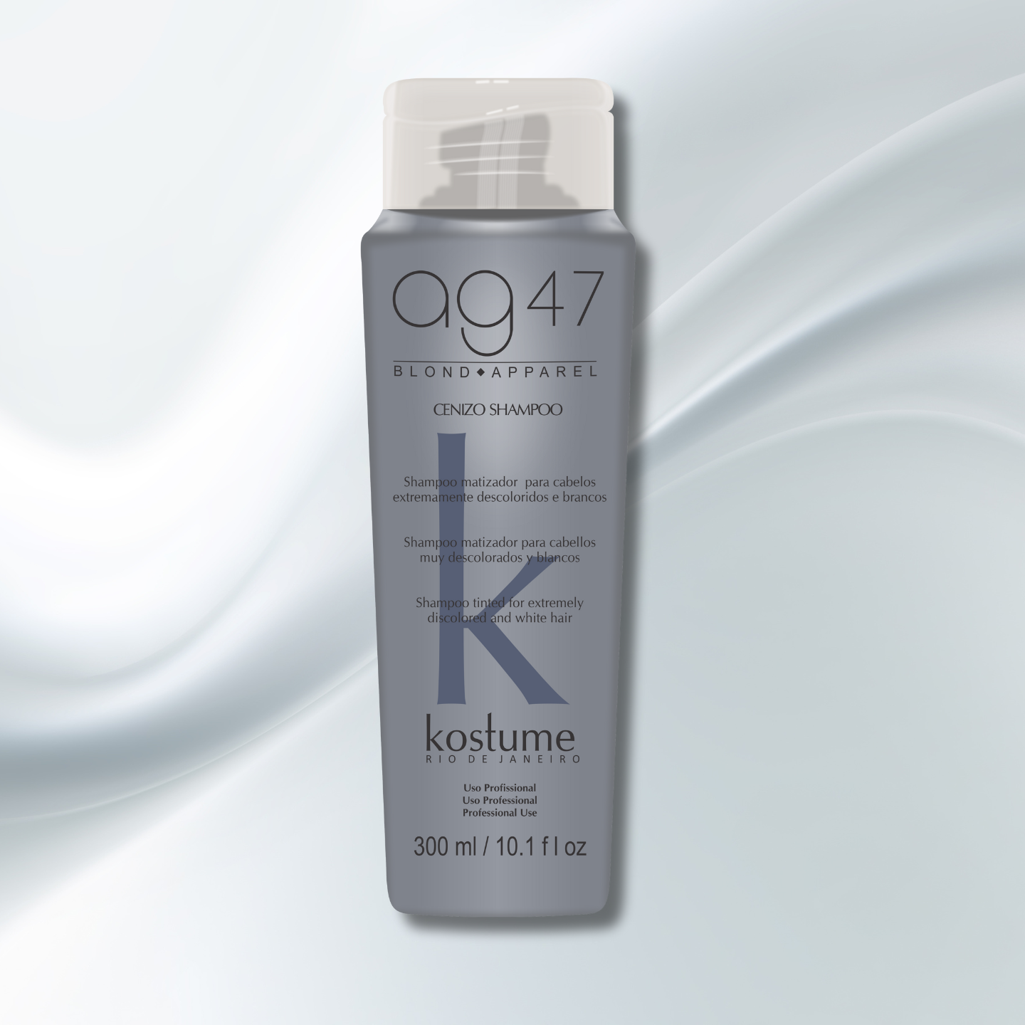 ag47 Cenizo Shampoo de 300 ml.