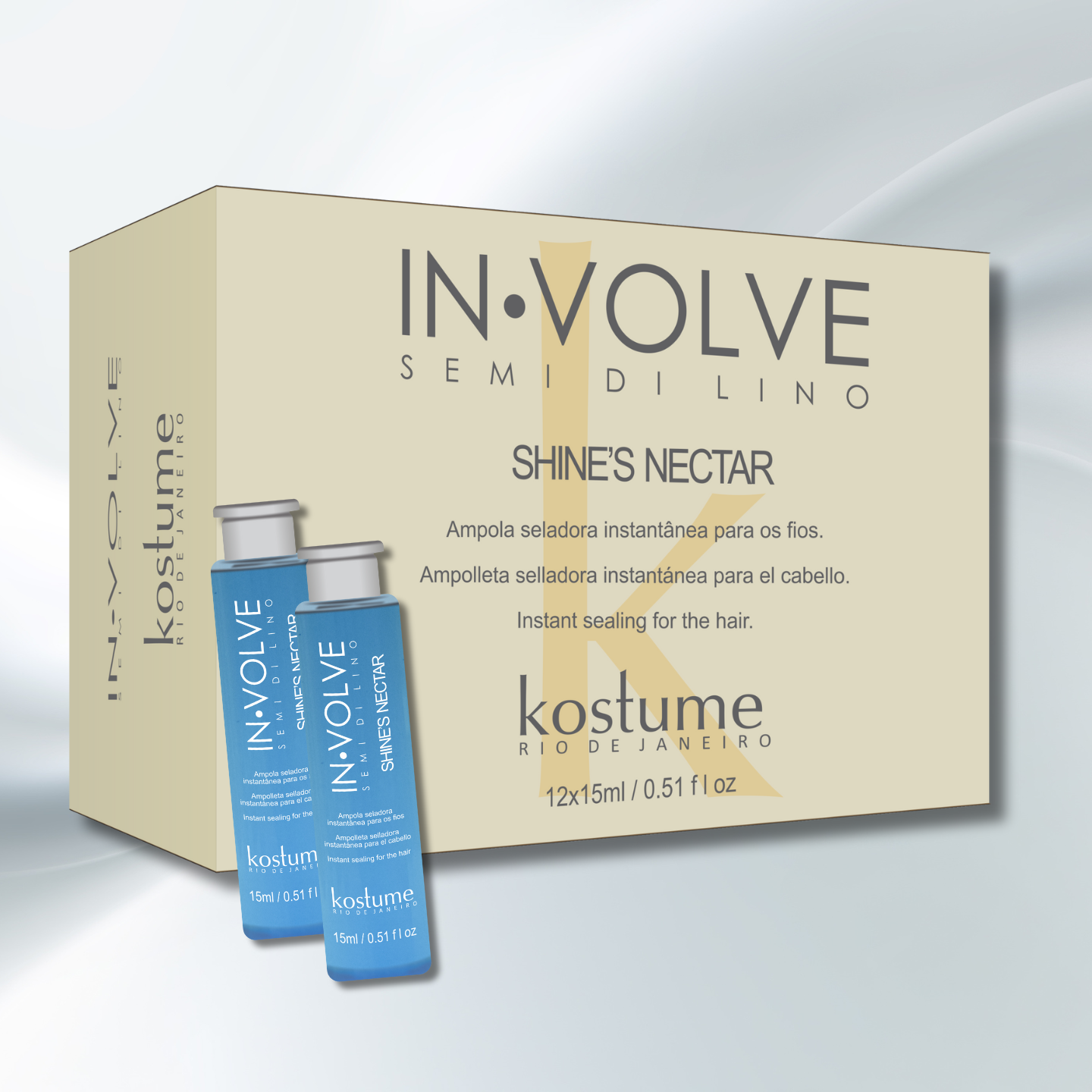 In Volve Semi Di Lino Ampollas Shine's Nectar Caja de 12 Unidades